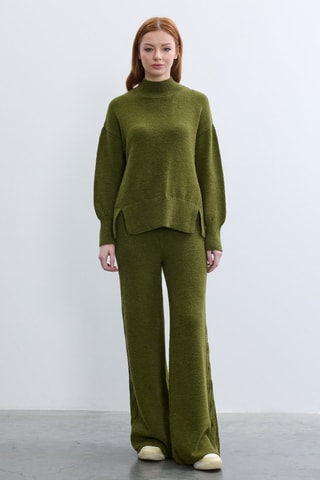 Calças wide legs - Verde