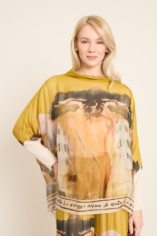 Blusa em seda - Verde