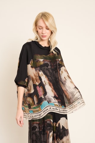 Blusa em seda - Preto