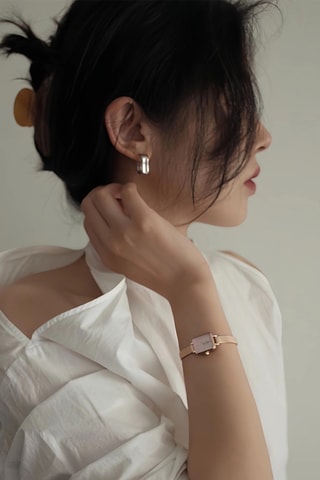 Montre à quartz en acier - Doré rose et rose