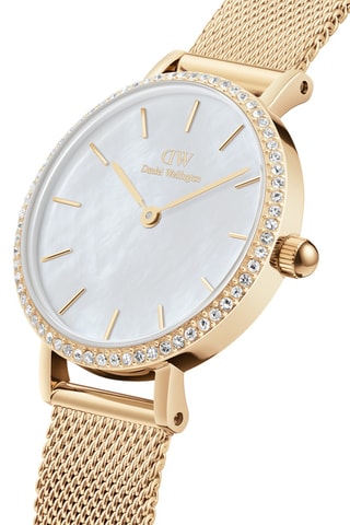 Montre à quartz en acier - Doré et blanc