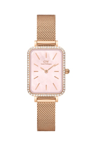 Montre à quartz en acier - Doré rose et rose