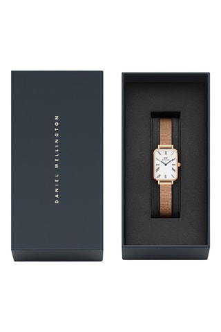 Montre à quartz en acier - Doré rose et blanc