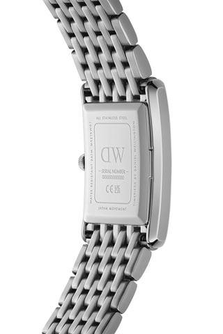 Montre à quartz en acier - Argenté et blanc