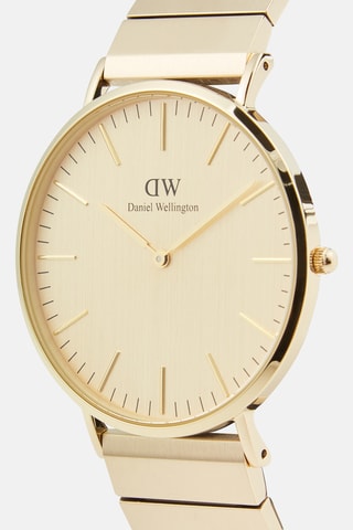 Stalen Quartz Horloge Goudkleurig