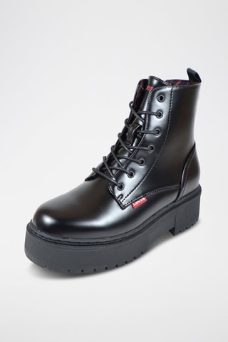 Leren Enkellaarzen Stivaletti - Zwart