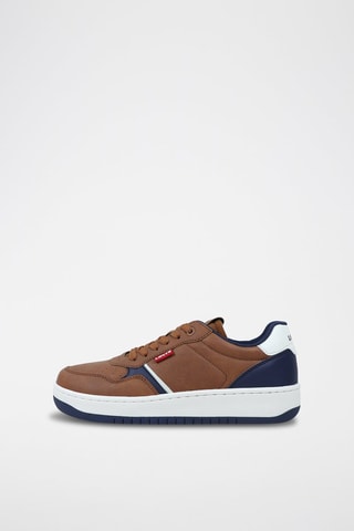 Sneakers Aiden - Cognacbruin en Marineblauw