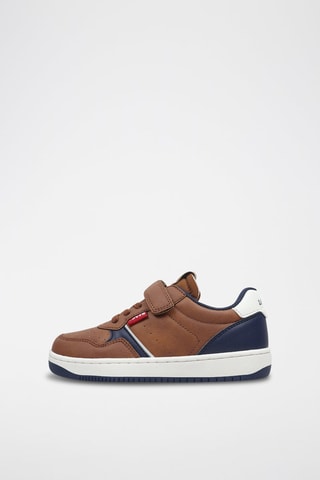 Sneakers Aiden - Cognacbruin en Marineblauw