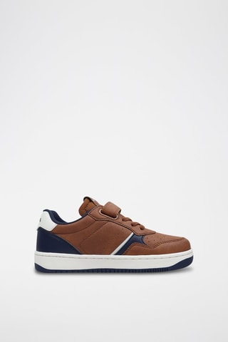Sneakers Aiden - Cognacbruin en Marineblauw