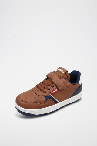 Sneakers Aiden - Cognacbruin en Marineblauw