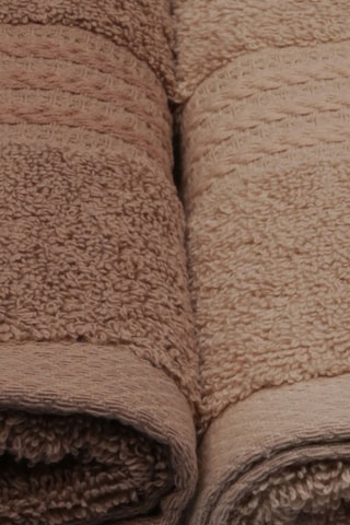 4 toallas de tocador - Marrón - 30 x 50 cm