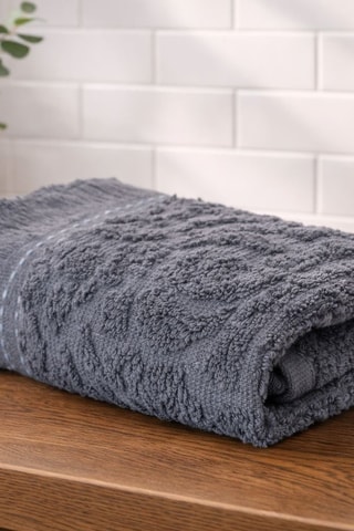 6 toallas de tocador - Antracita - 30 x 50 cm