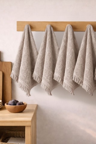 6 toallas de tocador - Topo - 30 x 50 cm