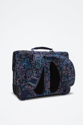 Boekentas Preppy - Marineblauw en Poederroze