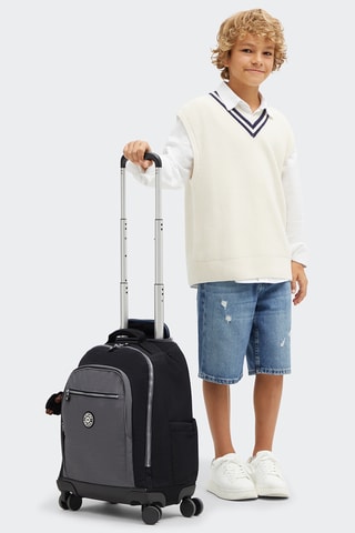 Rugtas met Wieltjes New Zea - Zwart en Grijs