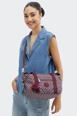 Handtas Art - Bordeauxrood en Ecru