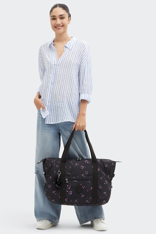 Shopper Art M - Zwart en Bordeauxrood