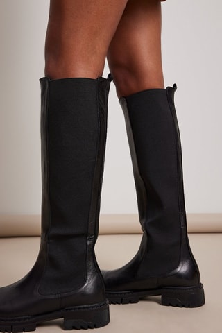Bottes en cuir - Noir 