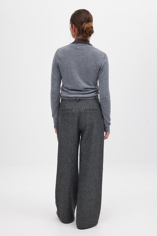 Pantalon en laine - Gris foncé