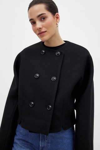 Manteau en laine - Noir
