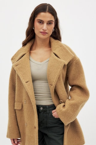 Manteau en laine - Marron