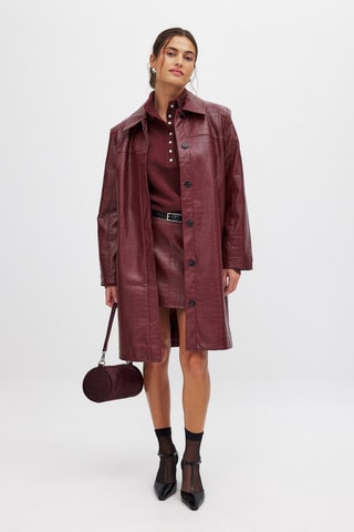 Veste longue - Rouge