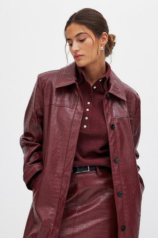 Veste longue - Rouge