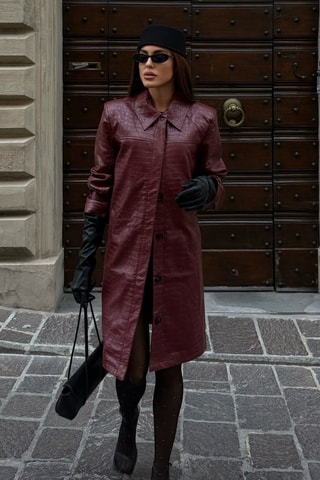 Veste longue - Rouge