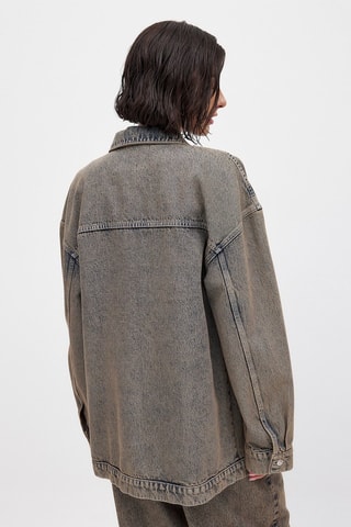 Veste oversize en jean - Bleu foncé chiné