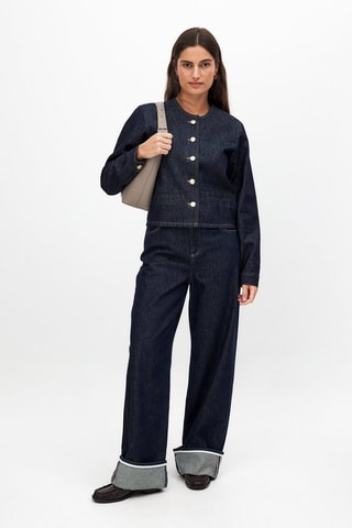 Veste en jean - Bleu foncé chiné