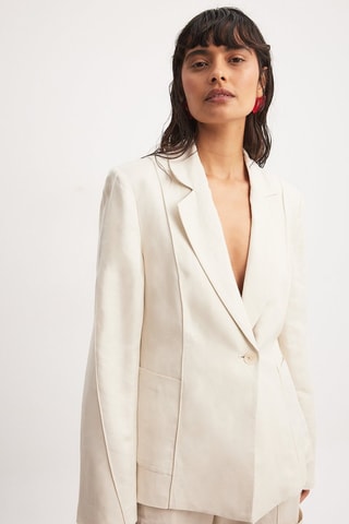 Veste en lin - Beige clair