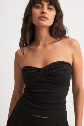Top bustier - Noir