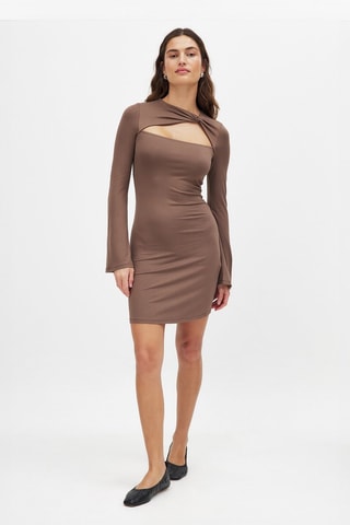 Robe droite - Marron