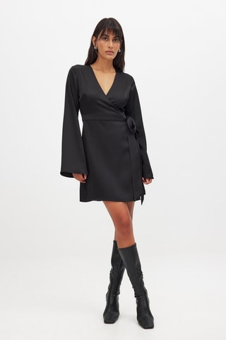 Robe portefeuille - Noir