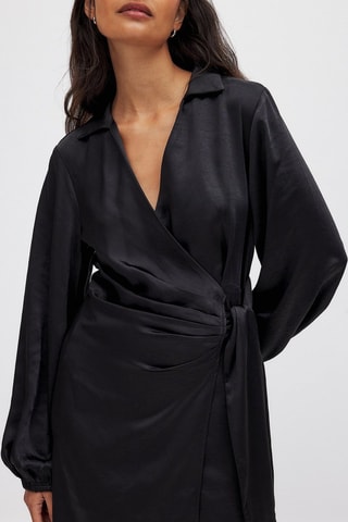 Robe portefeuille - Noir