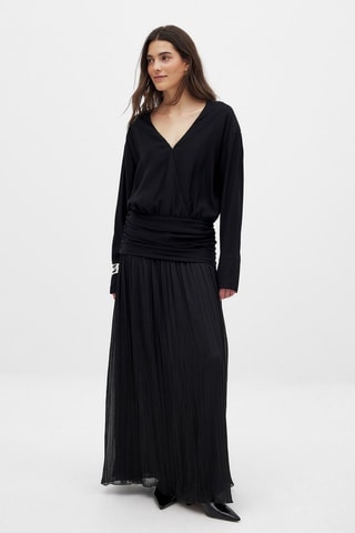 Robe trompe-l’œil - Noir