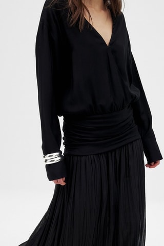 Robe trompe-l’œil - Noir