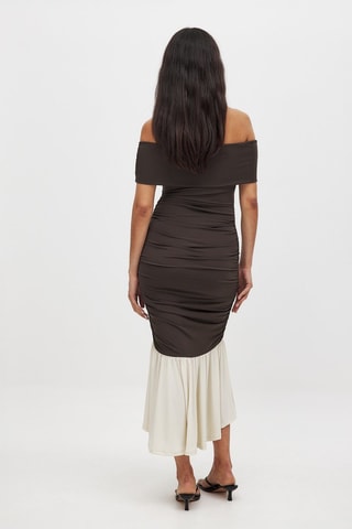 Robe drapée - Marron