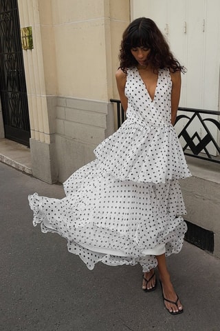 Robe volantée - Blanc