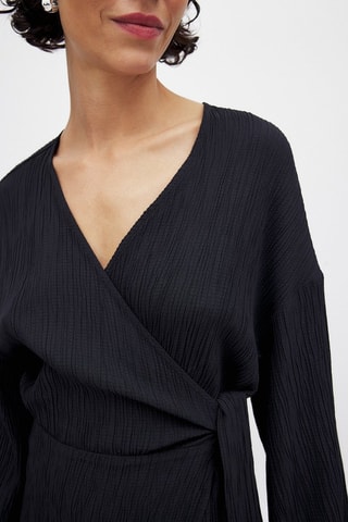 Robe portefeuille - Noir