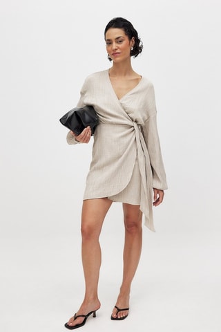 Robe portefeuille - Beige