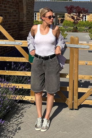 Bermuda en jean - Gris foncé