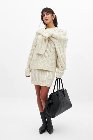 Jupe fourreau - Ecru