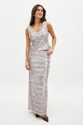 Jupe longue - Argenté