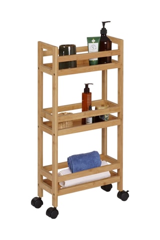 Mueble auxiliar de bambú de 3 niveles Maya - 36 x 74,5 x 15 cm