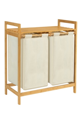 Cesta para ropa de bambú Maya - 2 x 39 l