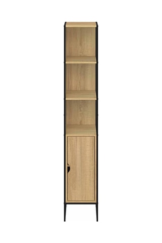 Columna de cuarto de baño de 1 puerta con espejo - 30 x 30 x 170 cm