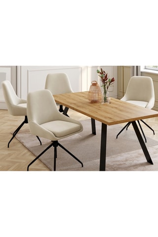 4 sillas Olivia - 47,5 x 79 x 54 cm - Tapizado de terciopelo