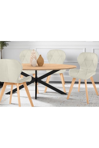 4 sillas de madera y haya Gatsby - 47,5 x 50 x 79 cm