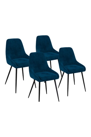 4 sillas Olivia - L47,5 x A79 x P54 cm - Tapizado de terciopelo